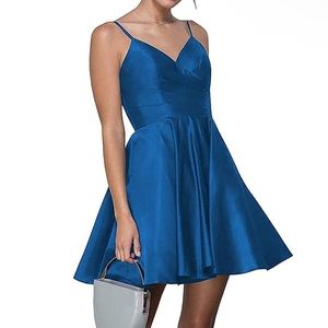 blue short homecoming dress
